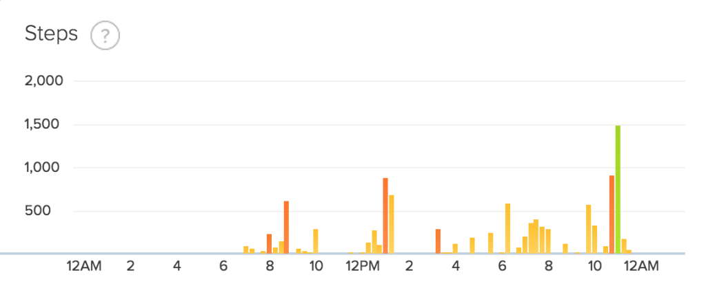 fitbit step data day 6