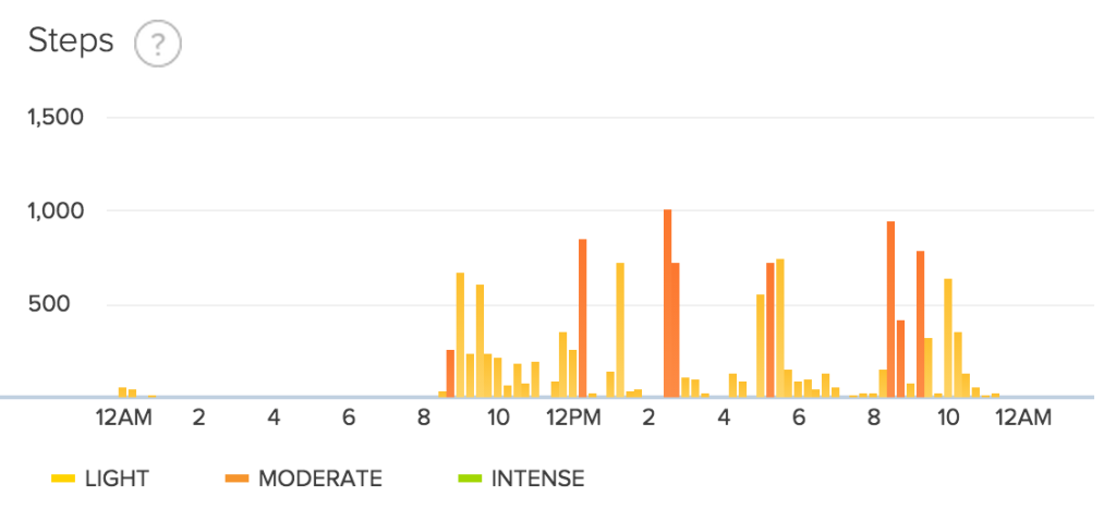 fitbit step data day 17